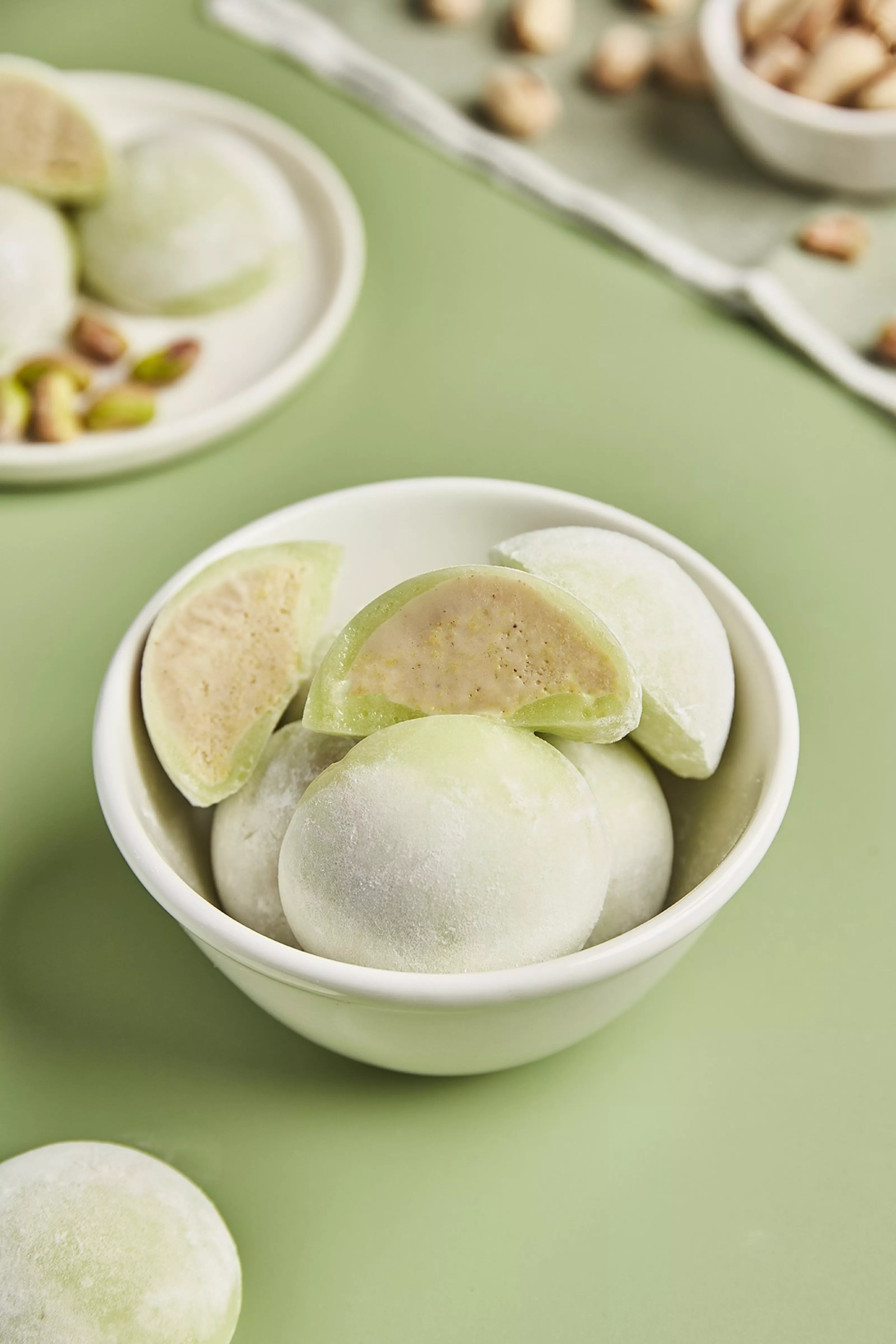 Pistachio Ice Cream Mochi