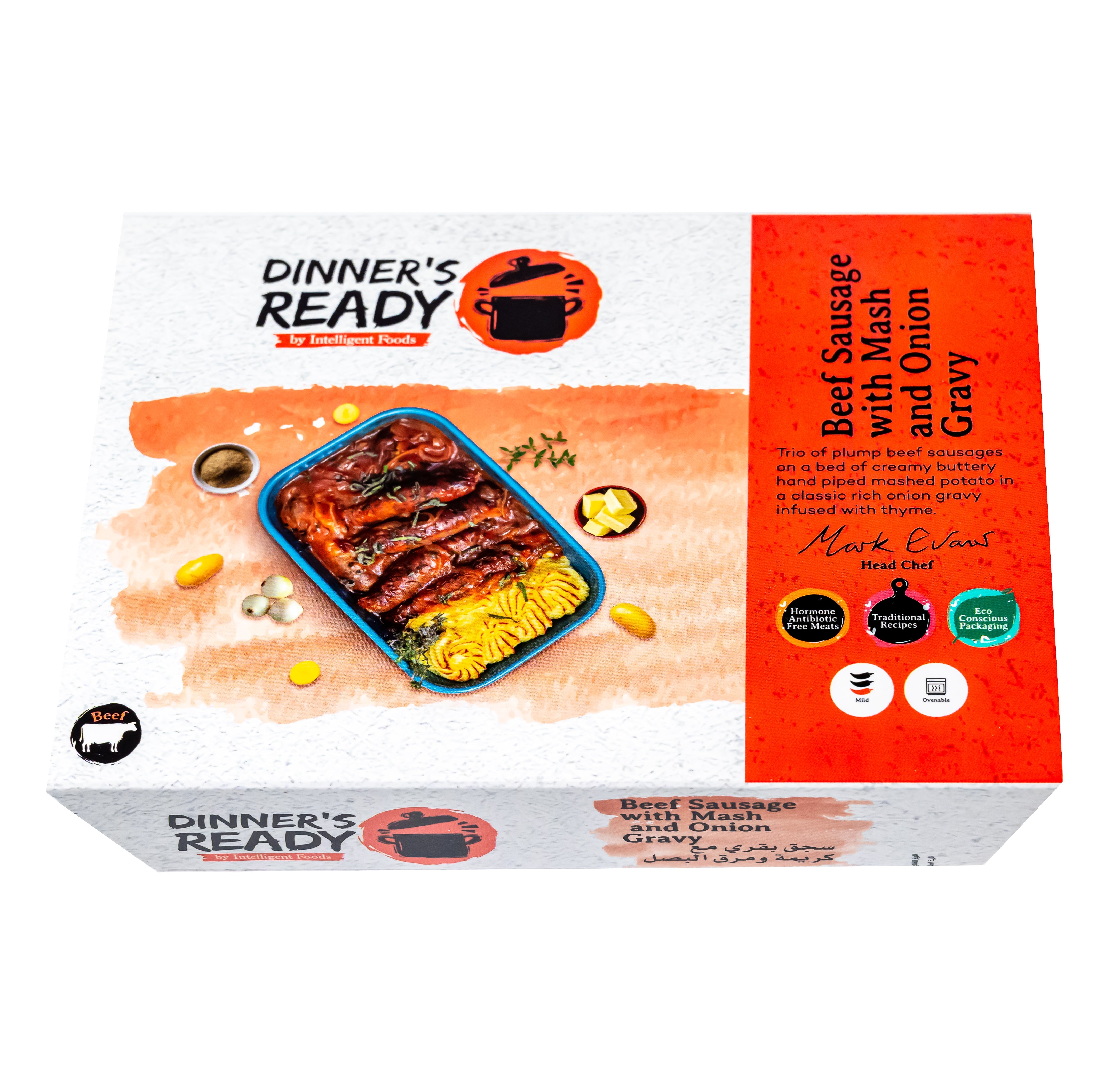 Beef Sausage with Mash and Onion Gravy 1Kg