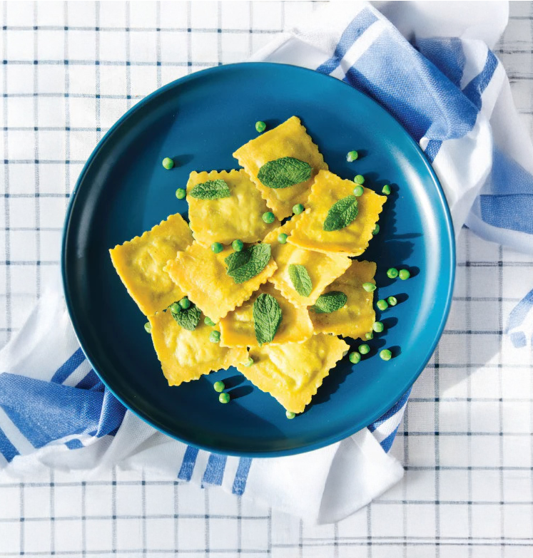 Vegan Green Pea & Mint Ravioli Pasta