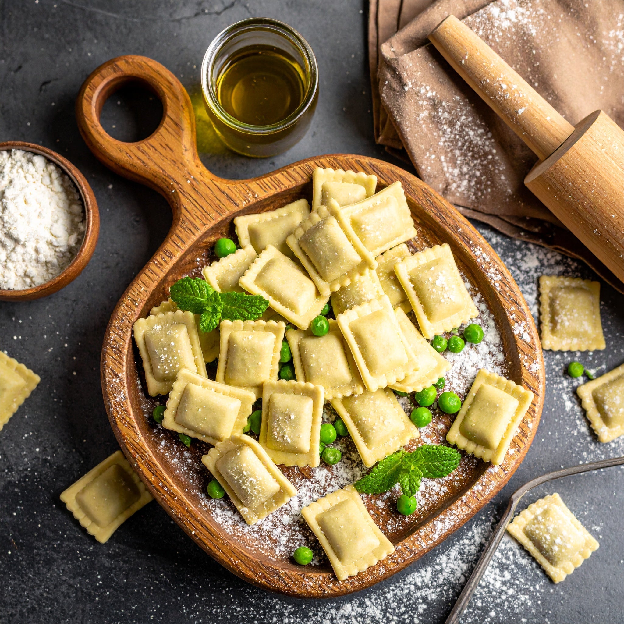 Vegan Green Pea & Mint Ravioli 300g