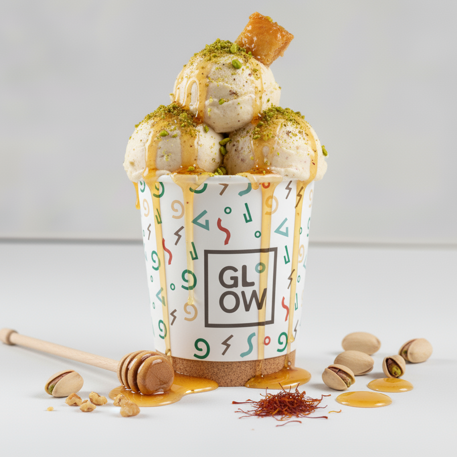 Camel Milk Baklava Ice Cream