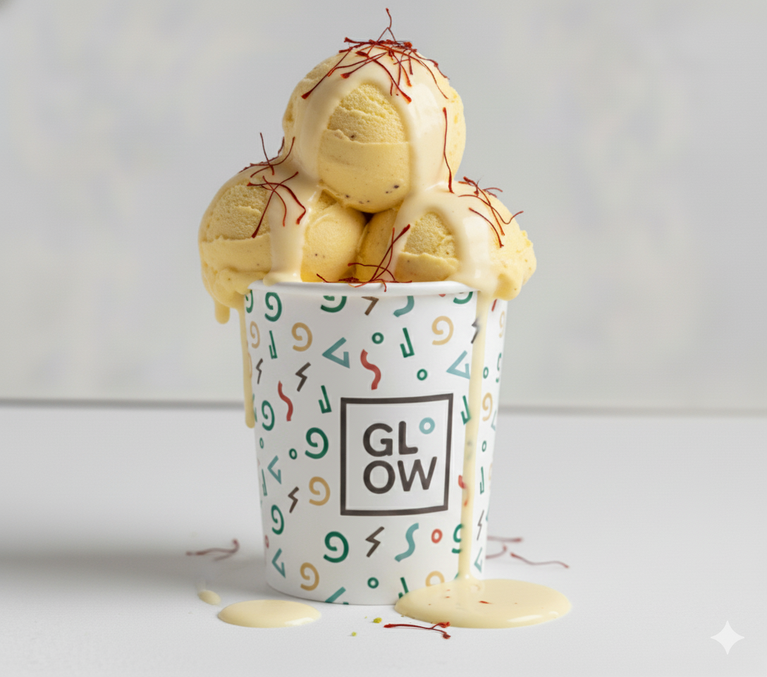 Camel Milk Mango with Saffron Ice Cream