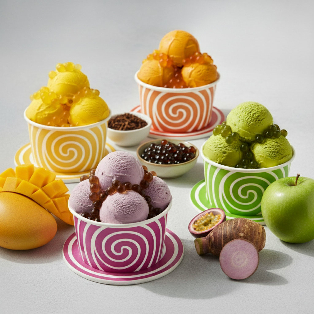 New TikTok Premium Boba Ice Cream Bundle 4 Pack