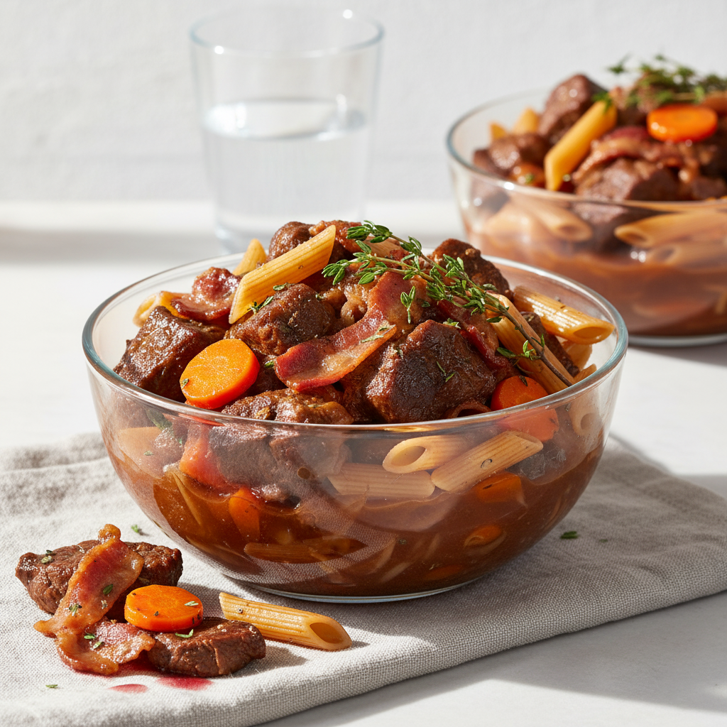 Beef Bourgignon With Pasta Premium 450G