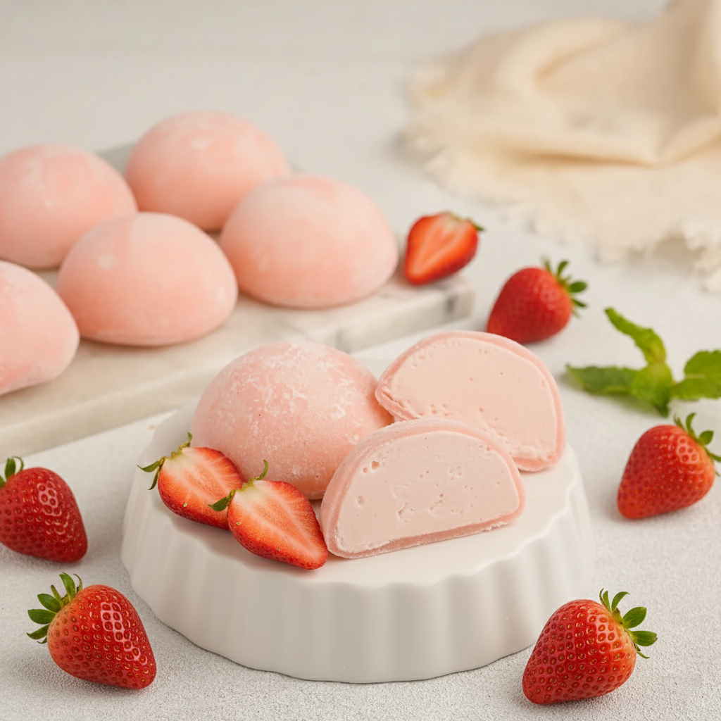 Strawberry Mochi Premium Ice Cream 24 Pack