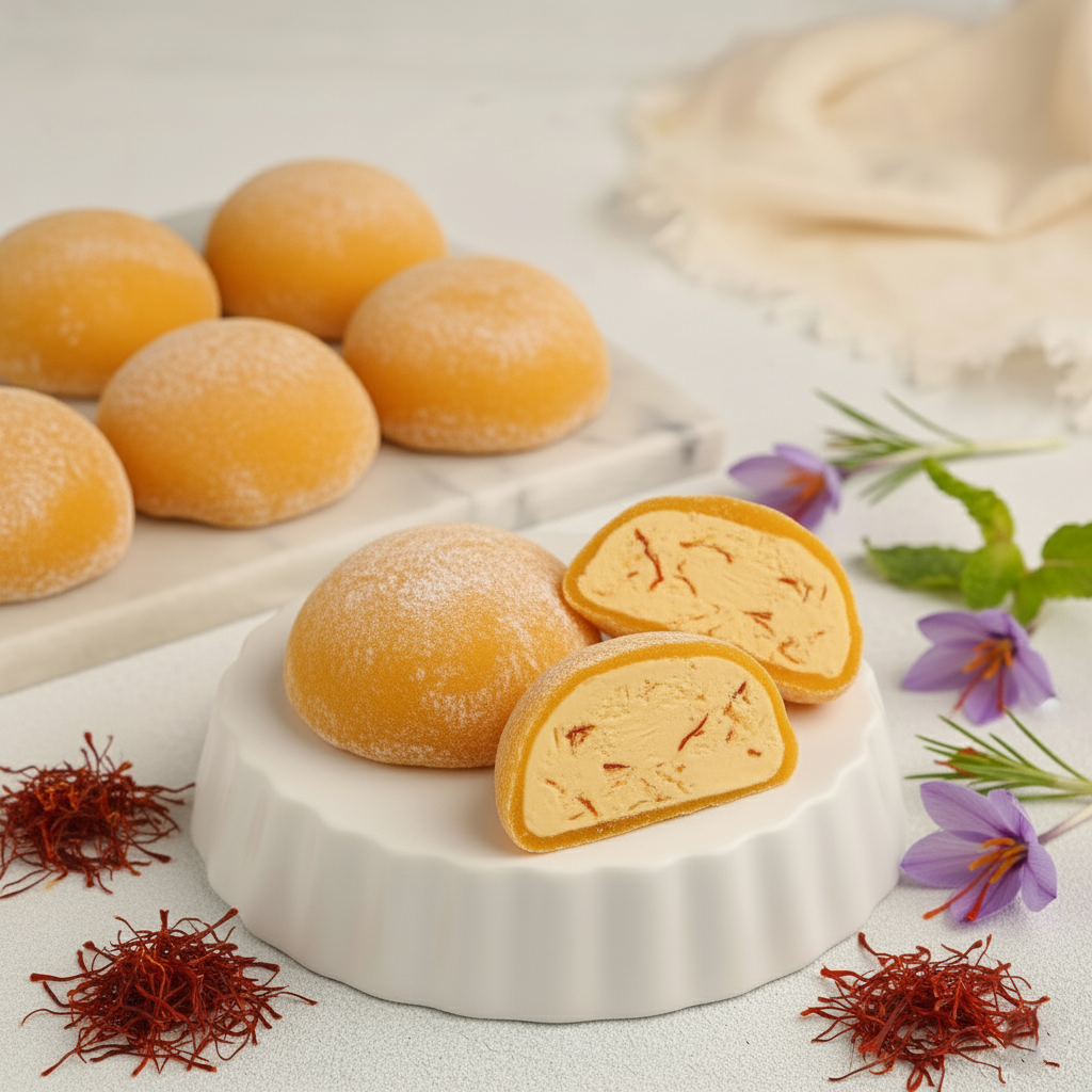 Saffron Mochi Premium Ice Cream 24 Pack