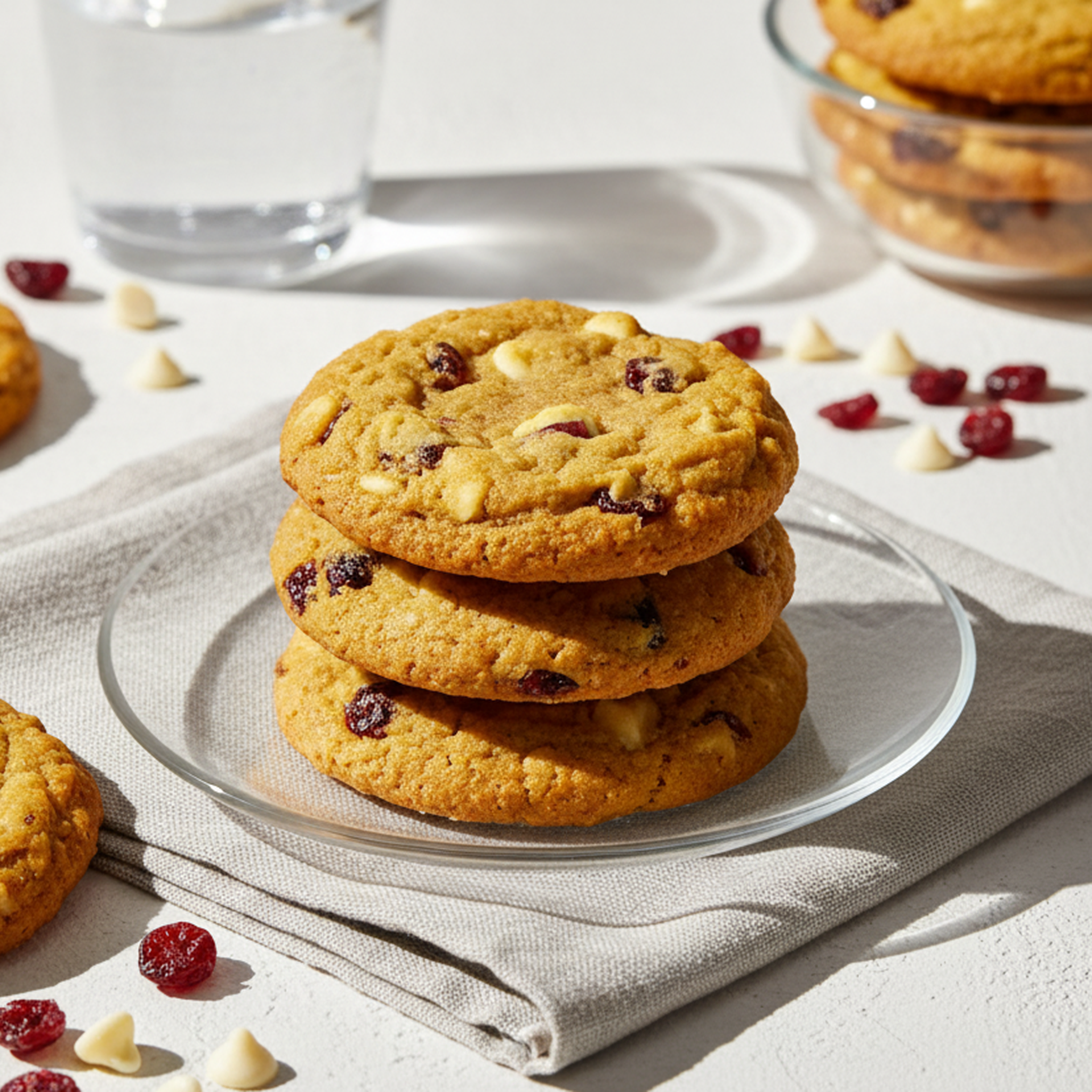 White Chocolate Cranberry Cookies Premium 56g 4 Pack
