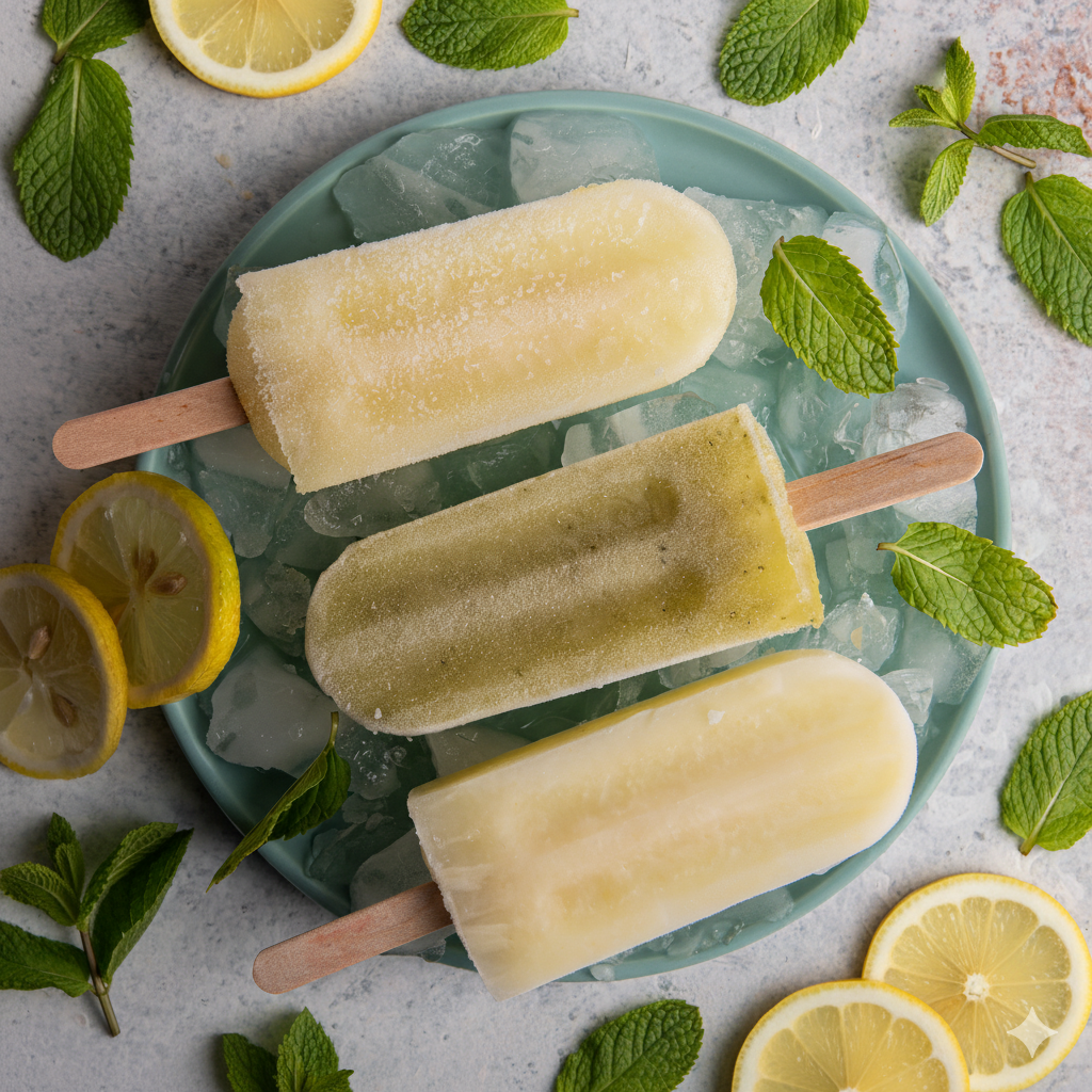 Lemon Mint Ice Pops Premium Large 12 Pack