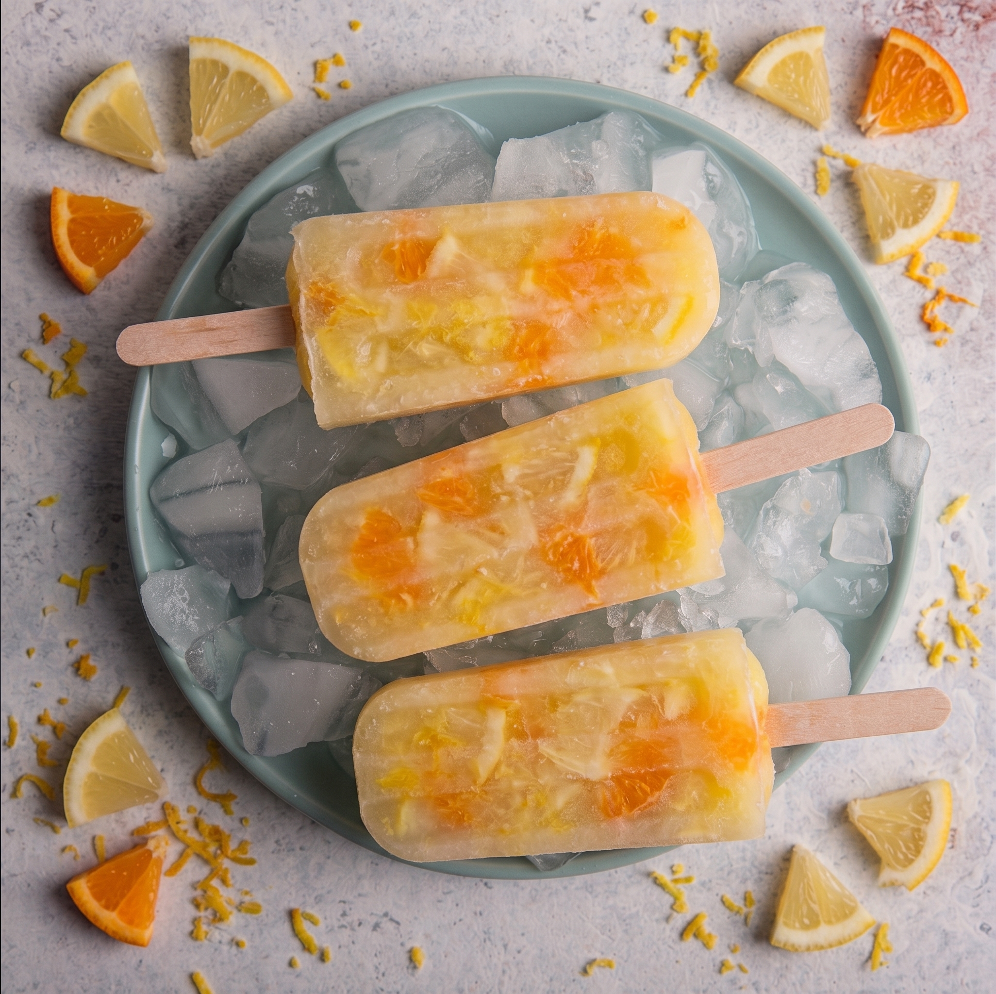 Lemon & Mandarin Electrolyte Ice Pops Premium Large 60ml 24Pack
