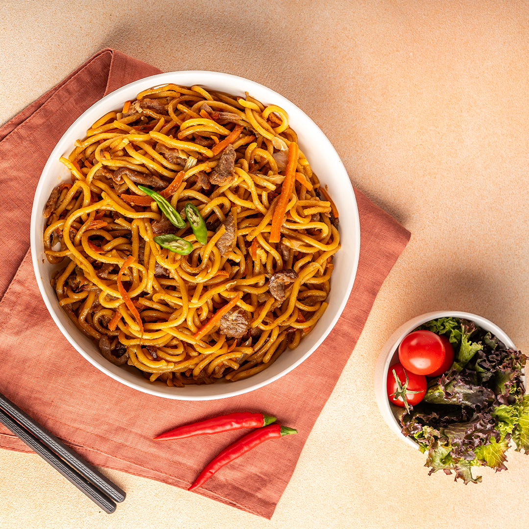 Lo Mein Beef Noodles Premium 350g