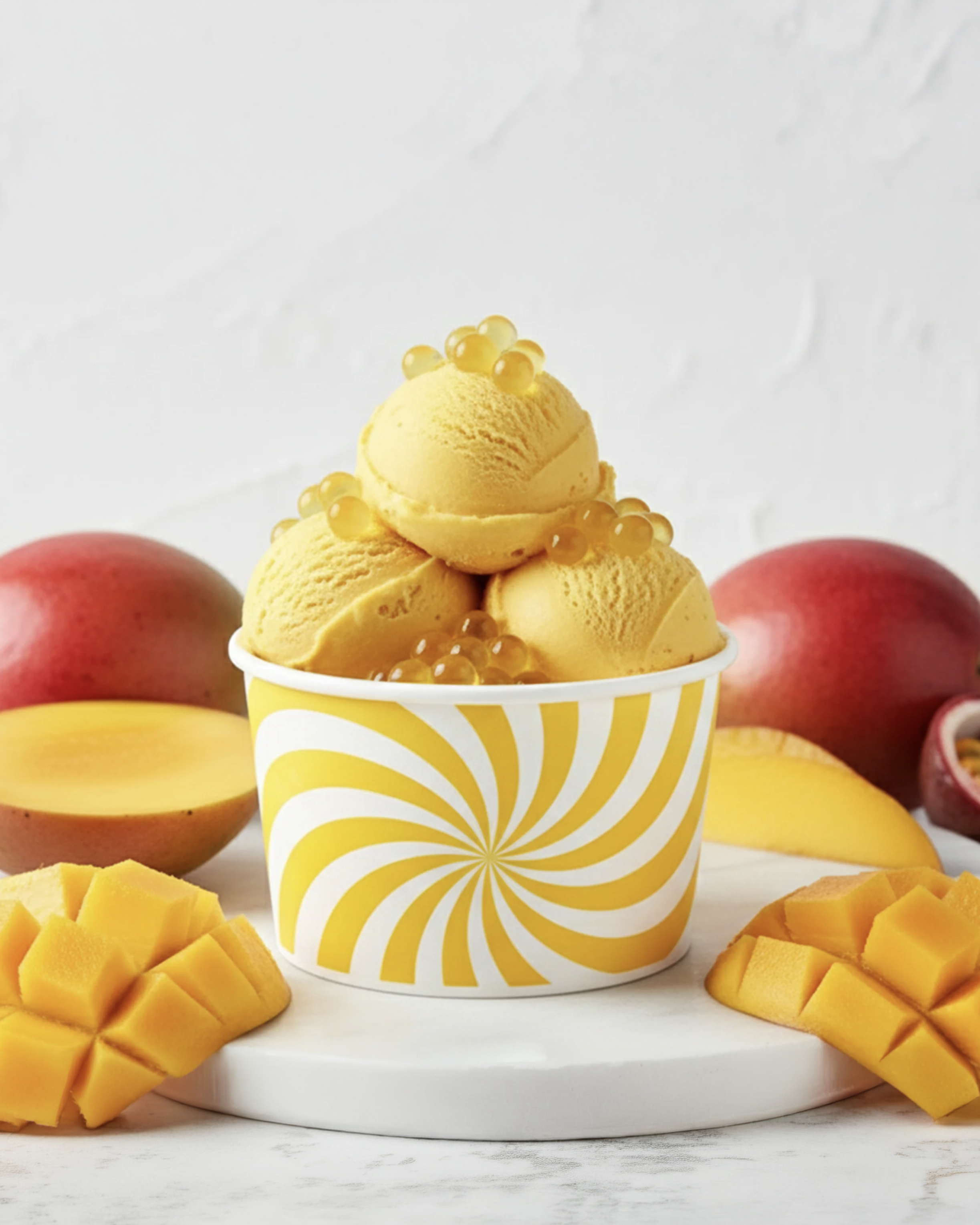 Mango & Passion Fruit Premium Boba Ice Cream 250ml