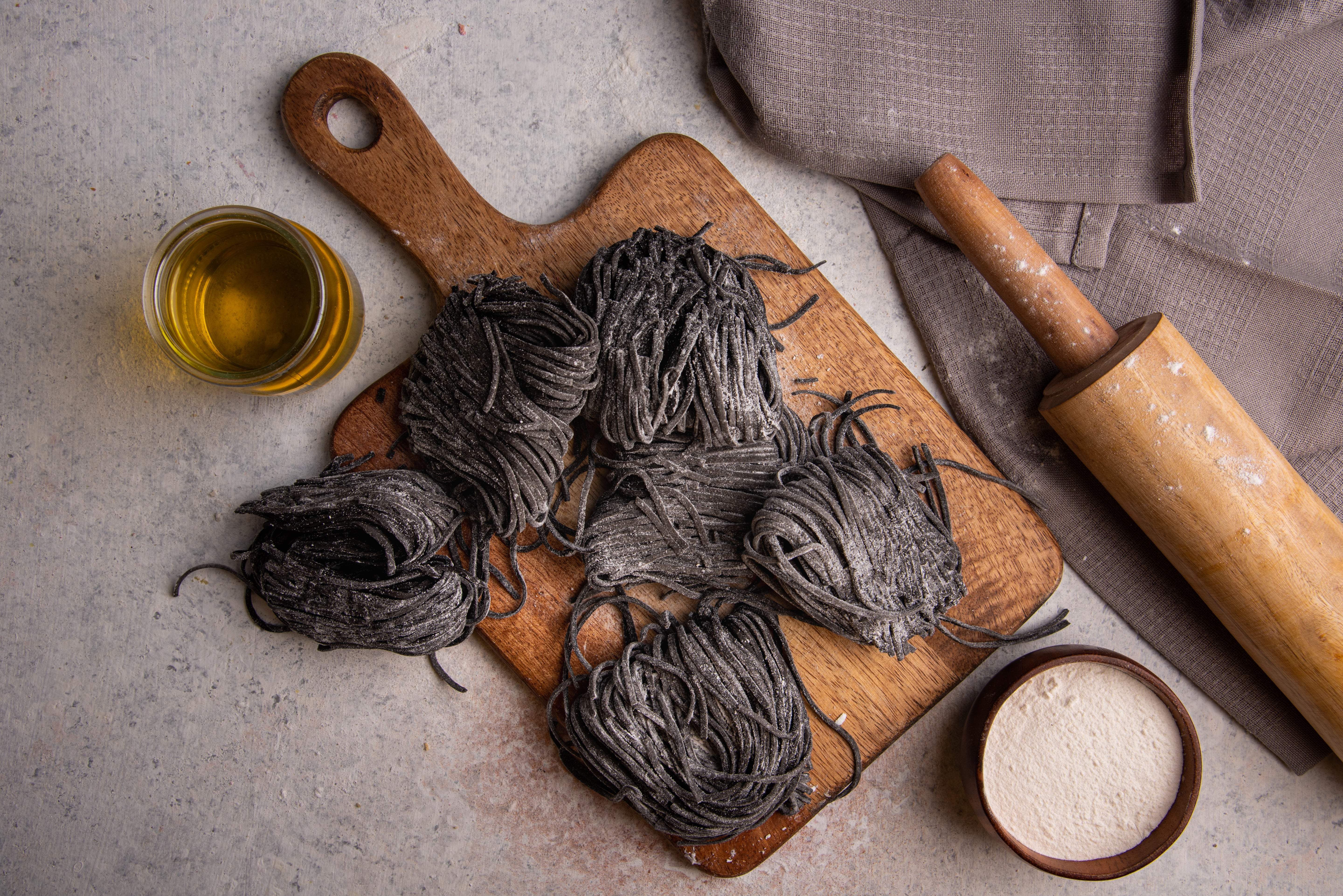 Squid Ink Tagliolini Pasta