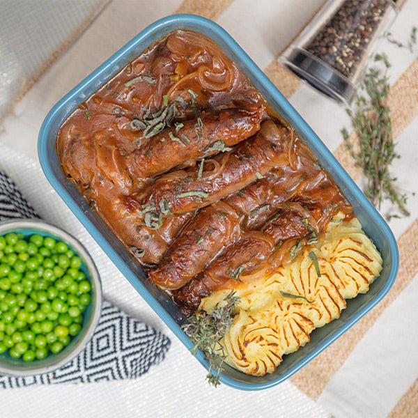 Beef Sausage Mash and OnionÊGravyÊ