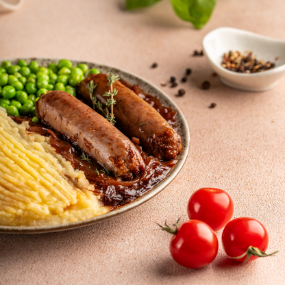 Beef Sausage With Mash And Onion Gravy 550g