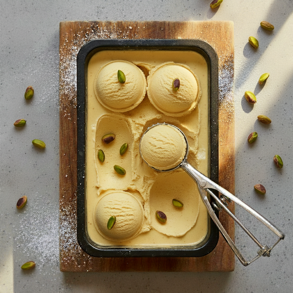 Camel Milk Saffron Pistachio Ice Cream