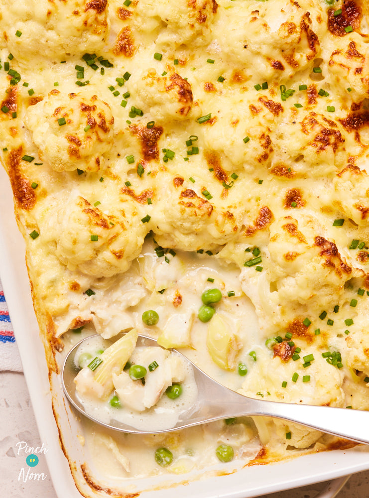 Fish Pie with Cauliflower Cheese