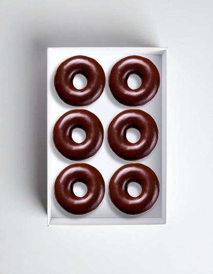 Premium Chocolate Glaze Donuts 6 Pack