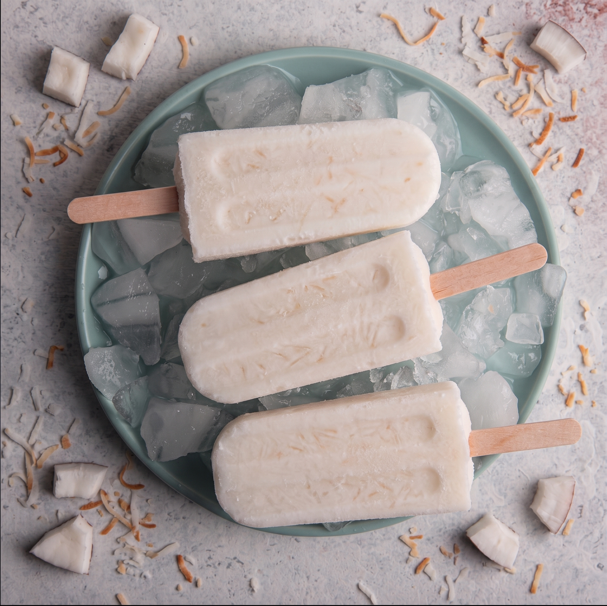 Coconut Electrolyte Ice Pops Premium Large 60ml 24 Pack
