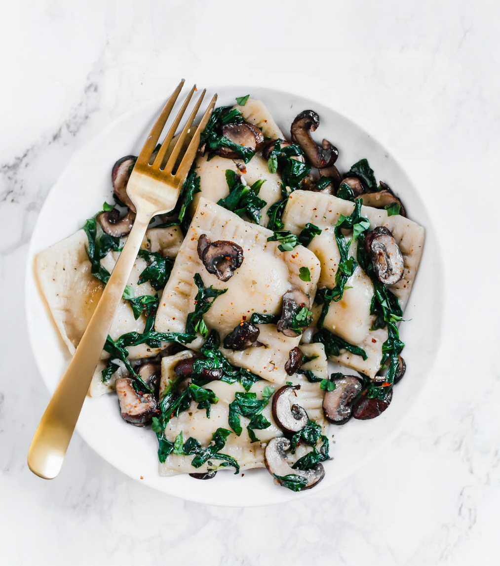 Vegan Ricotta Wild Mushroom Ravioli Pasta
