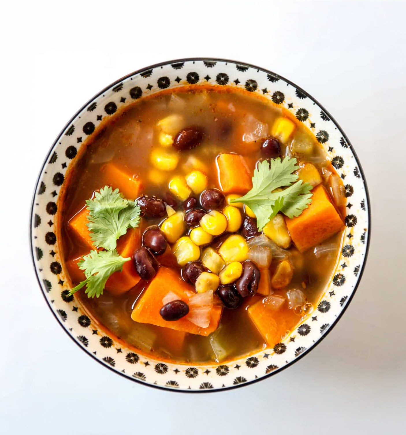 Sweet Potato, Corn & Black Bean Soup