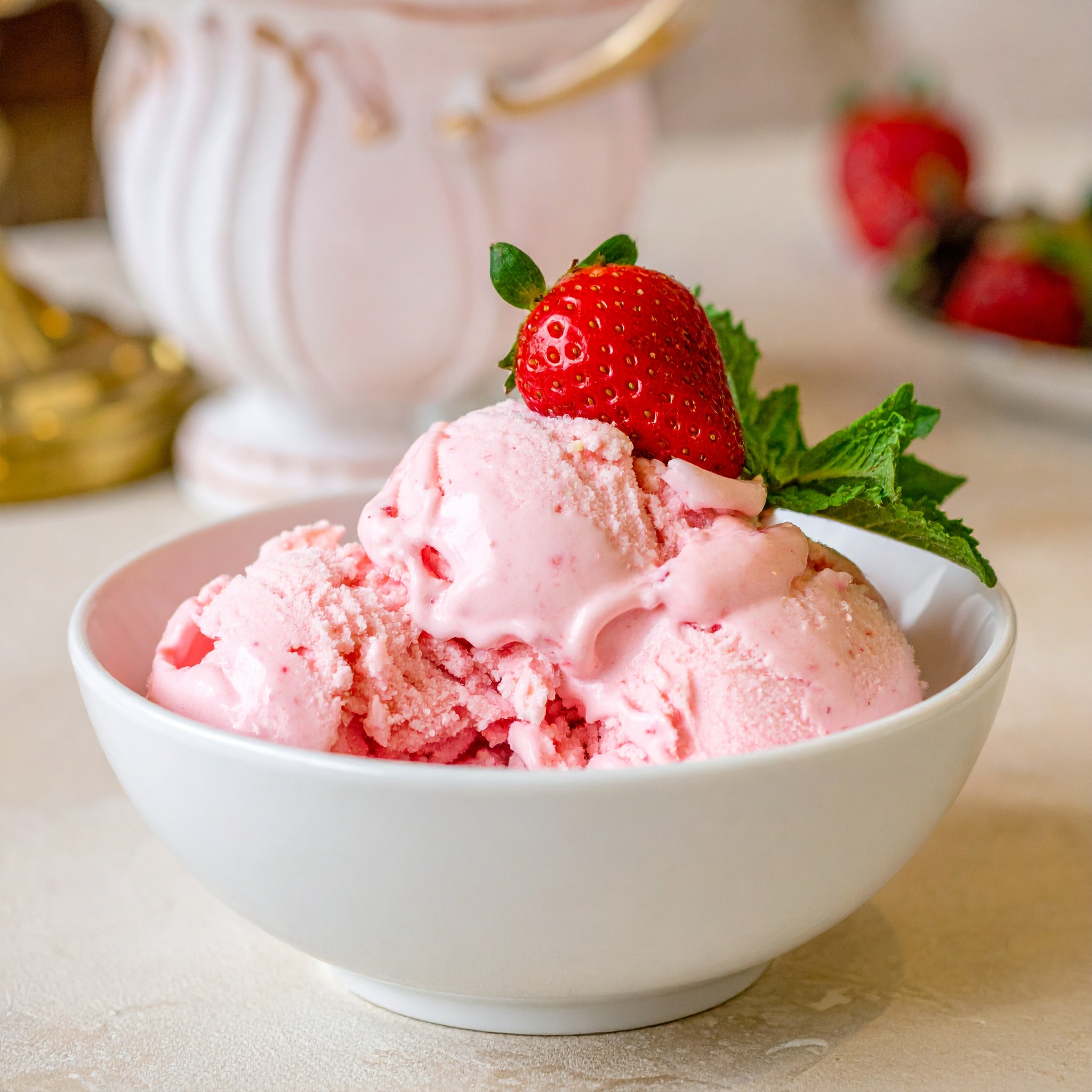 Camel Milk Strawberry Ice Cream