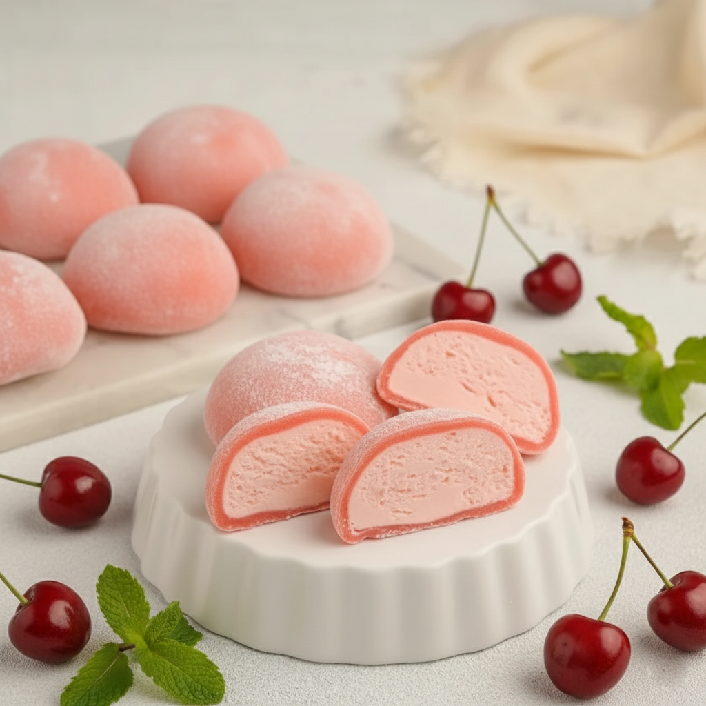 Cherry Mochi Premium Ice Cream 24 Pack