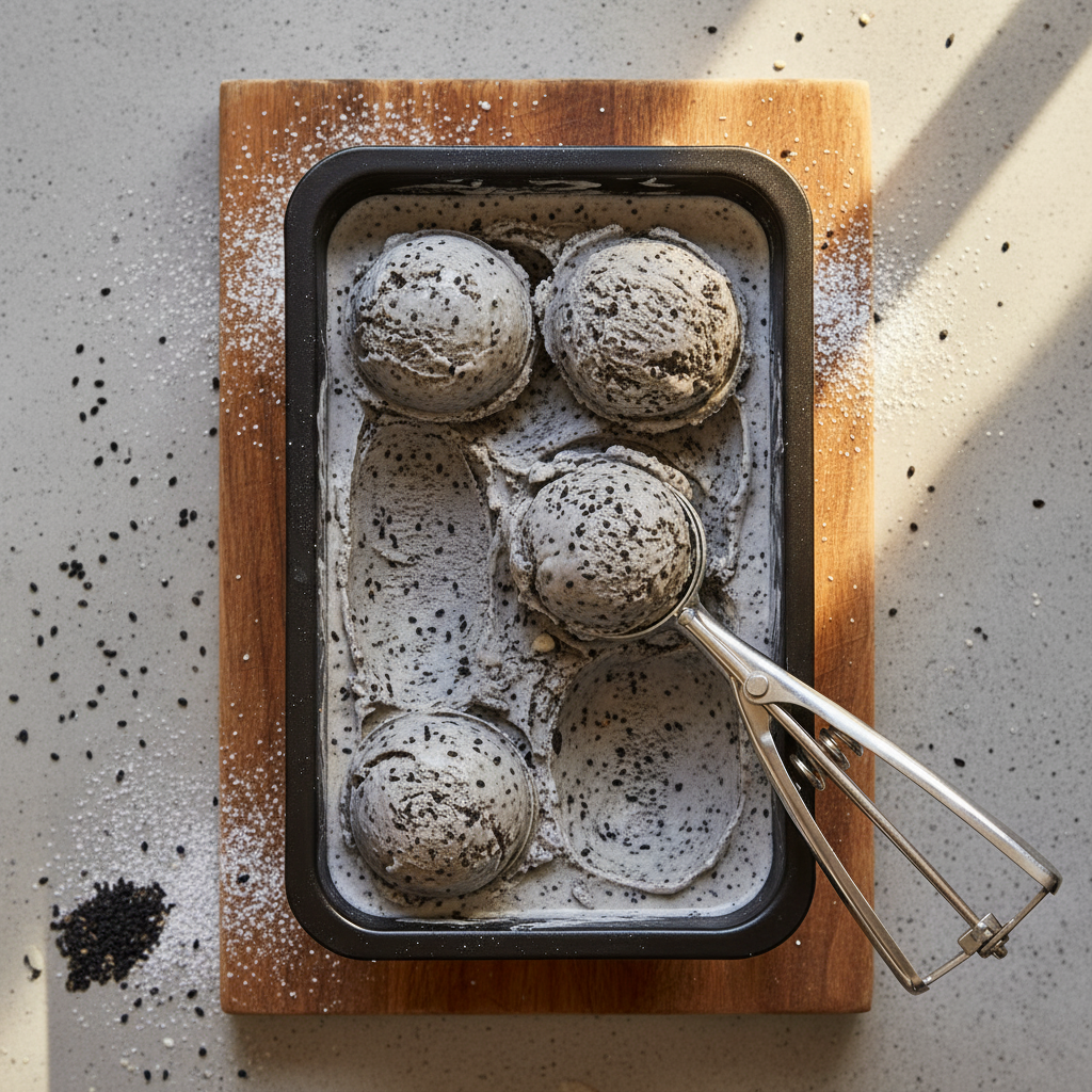 Black Sesame Ice Cream
