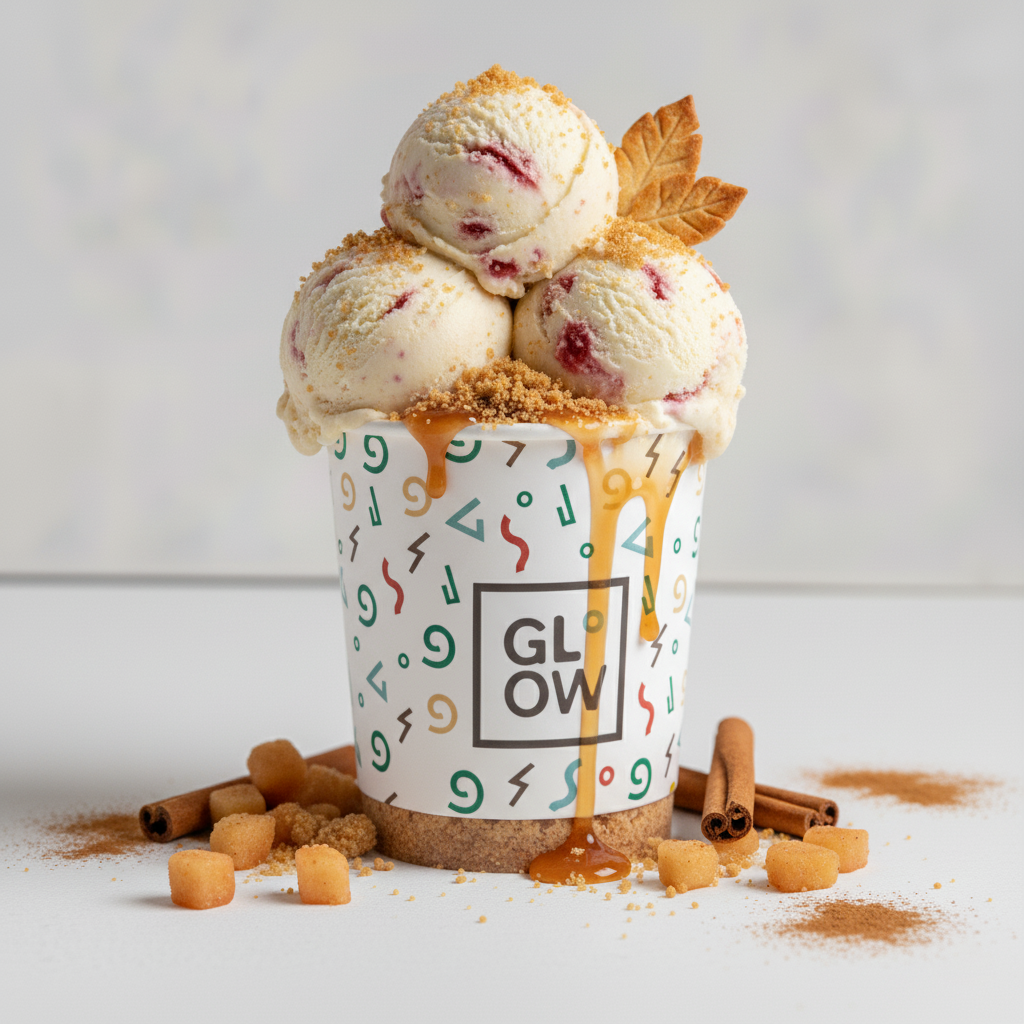 Pink Lady Apple Pie Gelato with Shortcrust and Apple filling