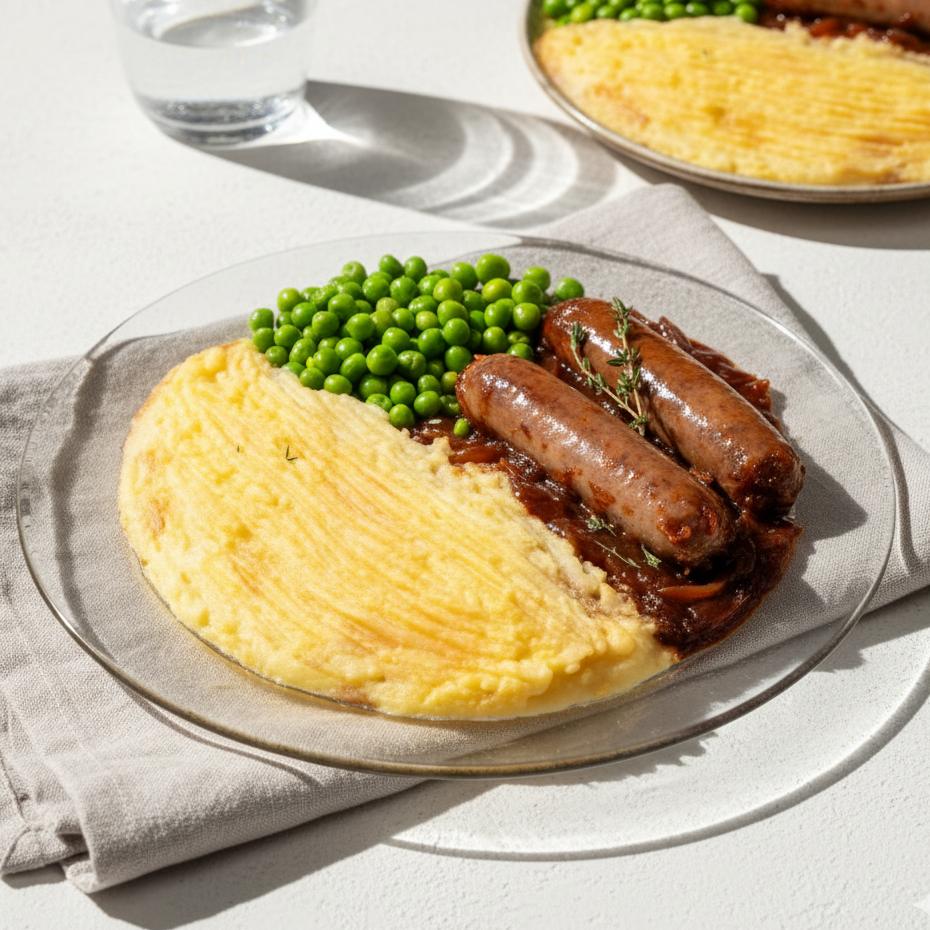 Beef Sausage With Mash And Onion Gravy Premium 550g