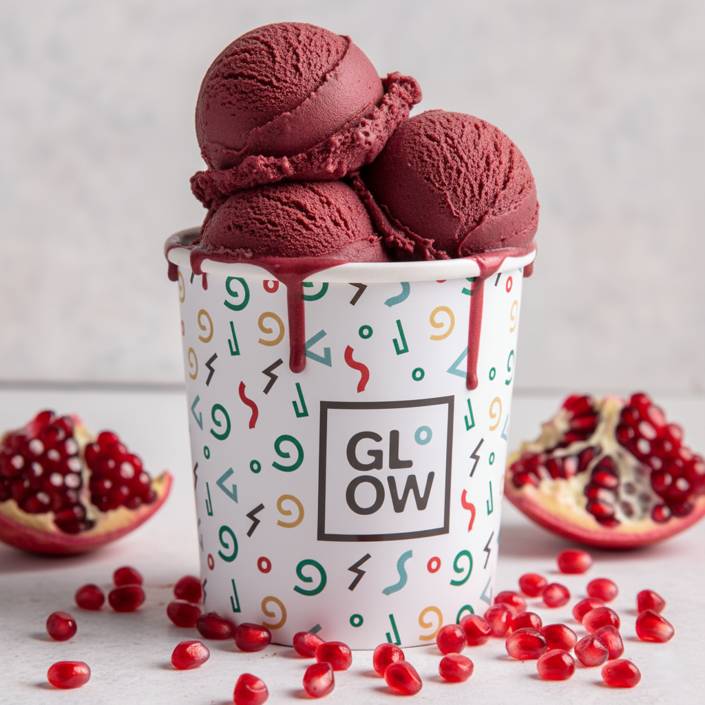 Pomegranate Ice Cream No Added Sugar 500ml
