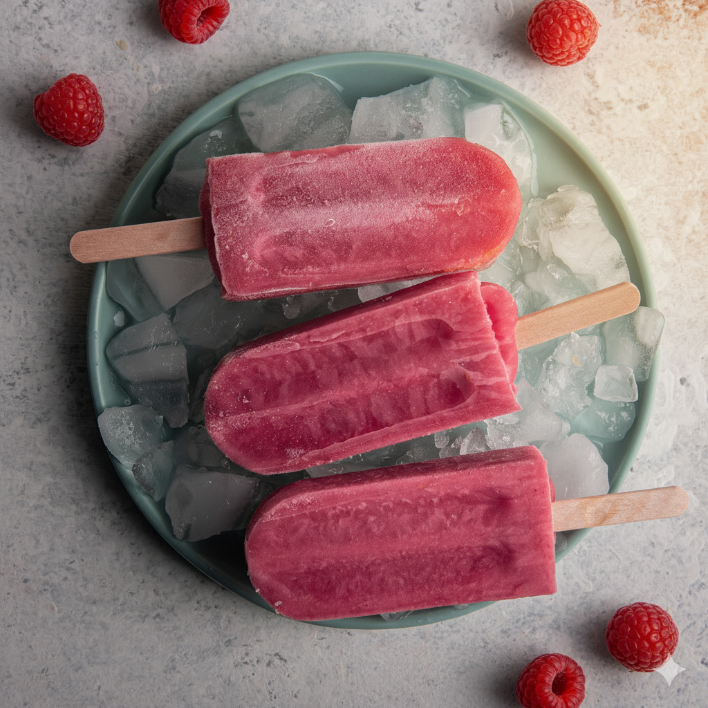 Raspberry Sorbet Ice Pops Premium Large 60ml 24 Pack