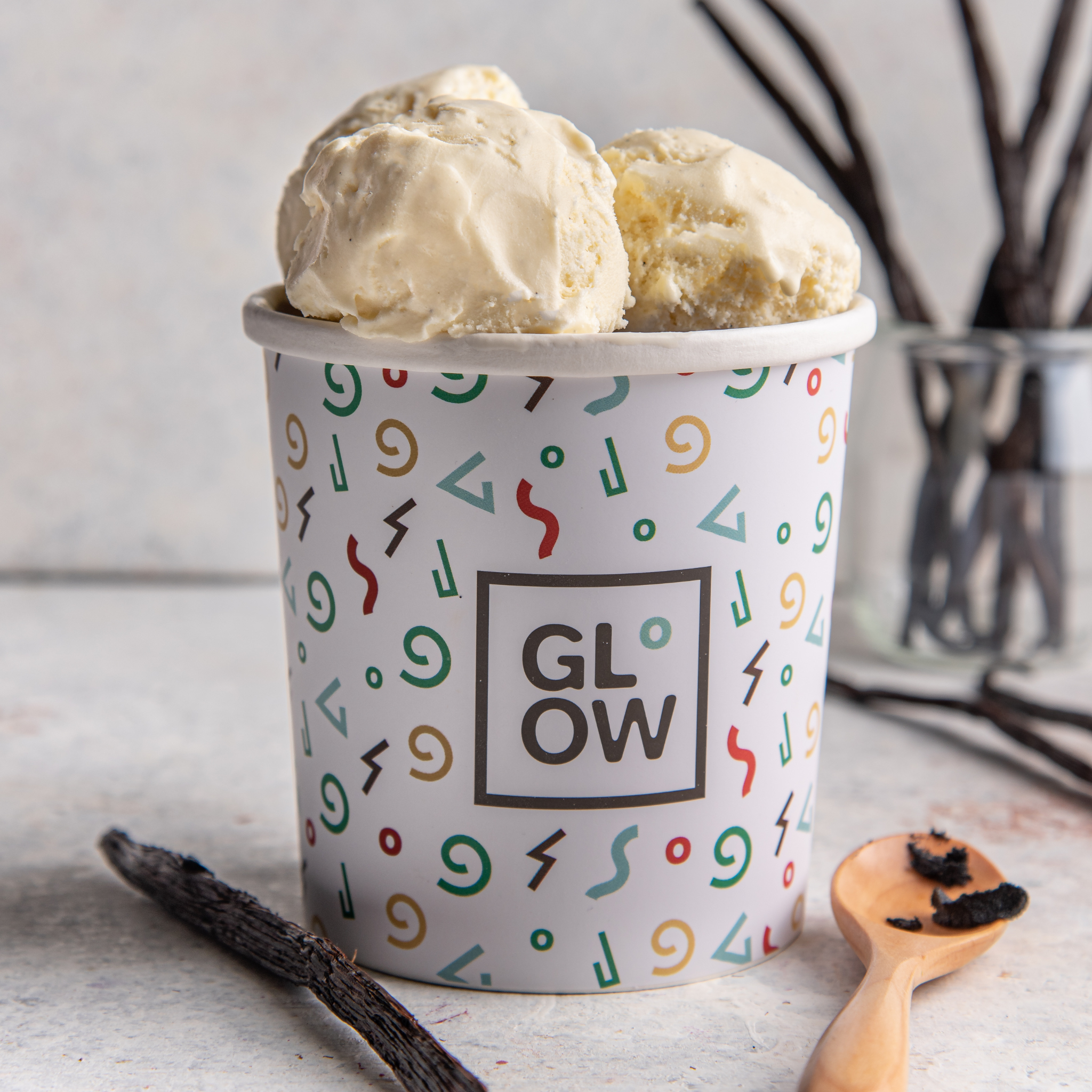 Vanilla Frozen Yoghurt Premium Ice Cream Low Fat Sugar Free 500ml