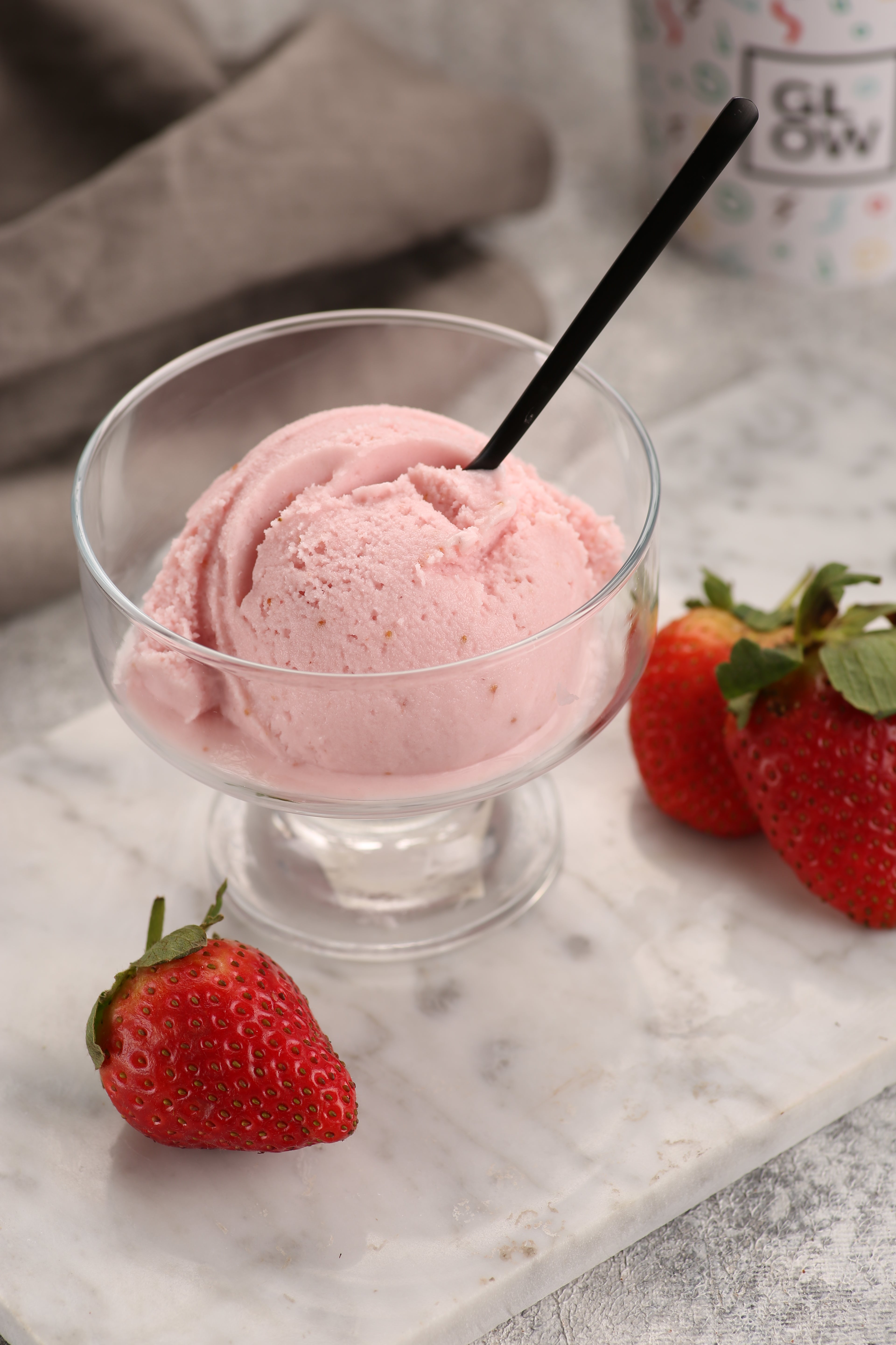 Camel Milk Strawberry Ice Cream