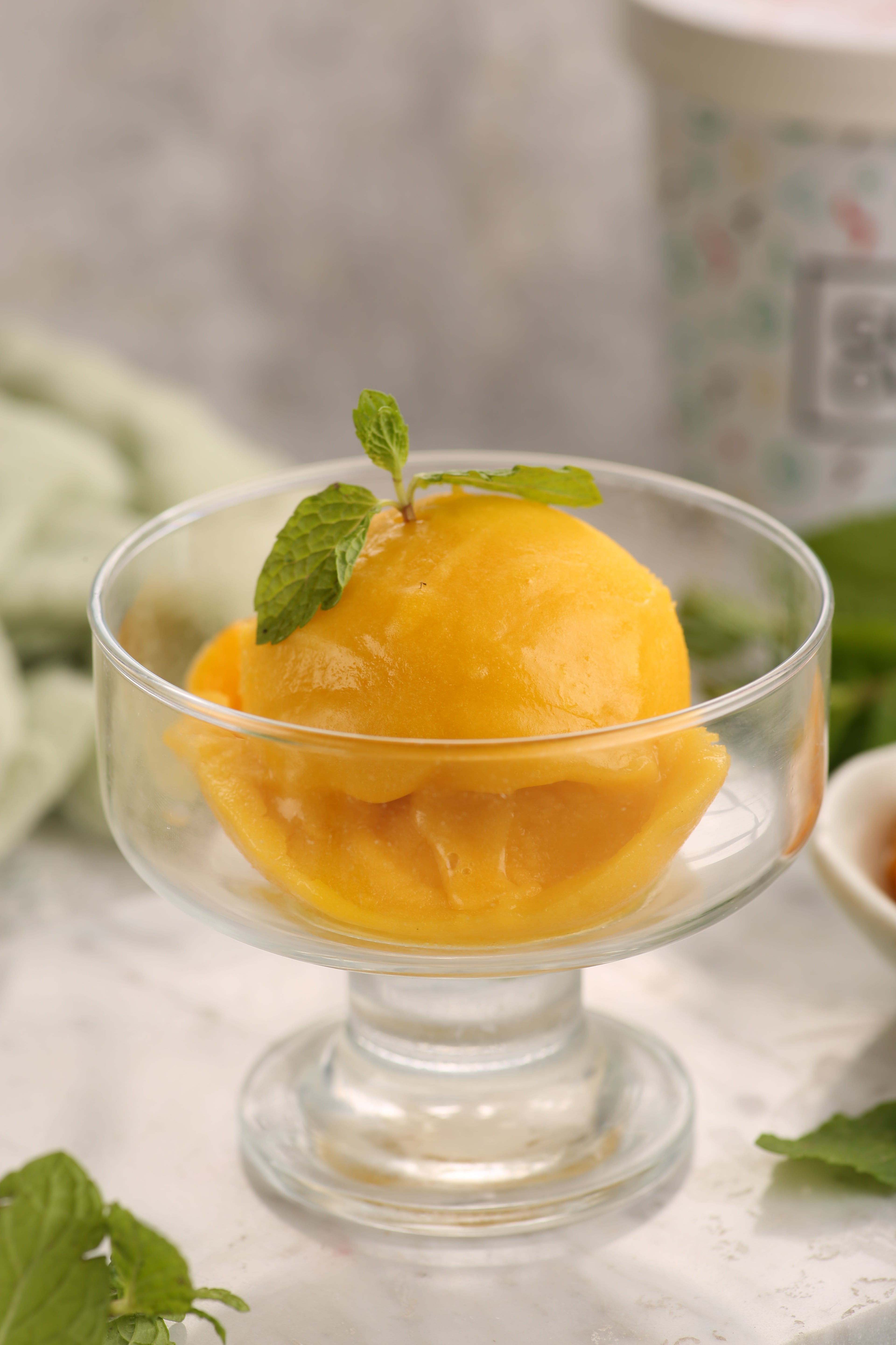 Mango Sorbet Ice Cream Mini Cup