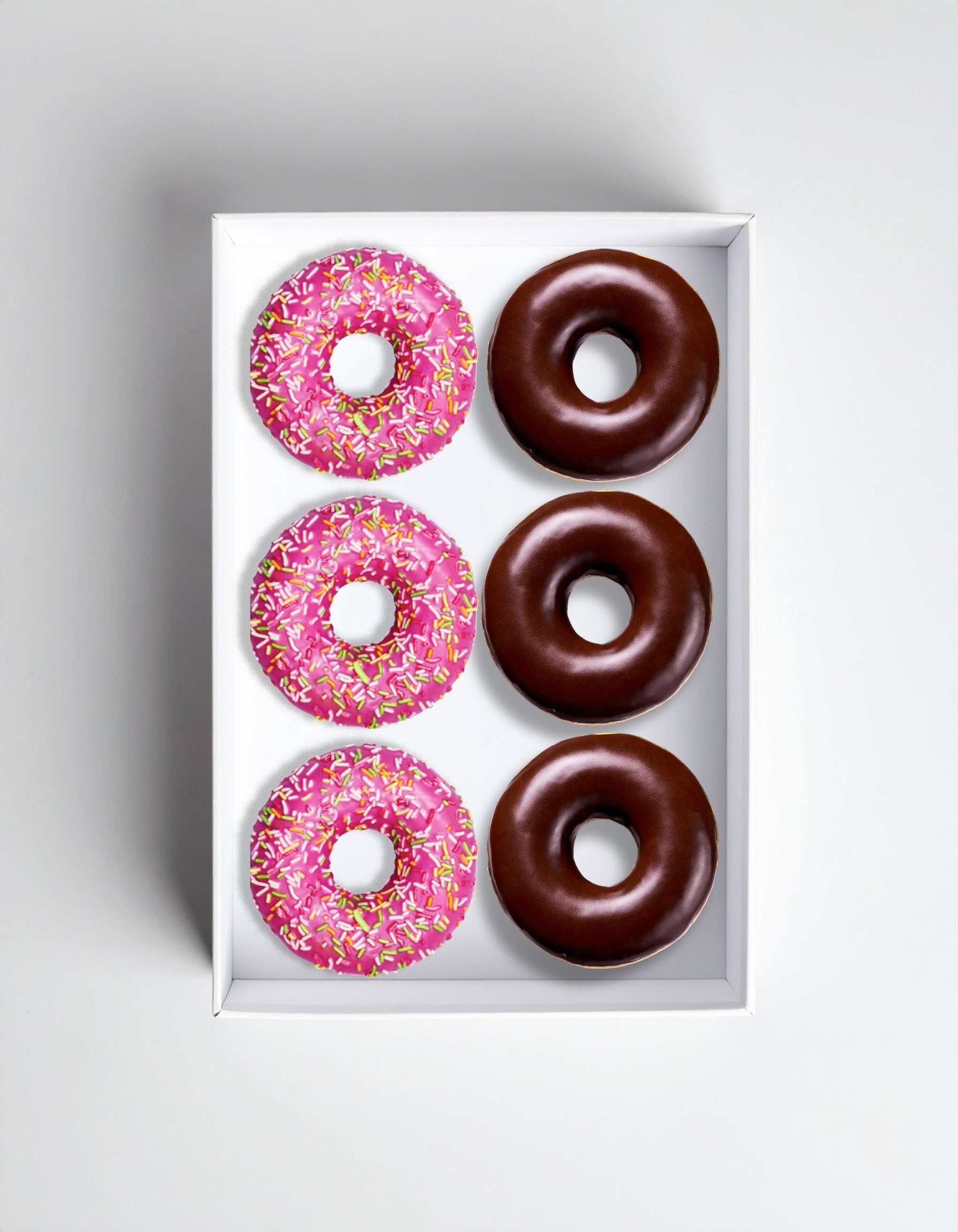 Premium Chocolate & Strawberry Donuts 6 Pack