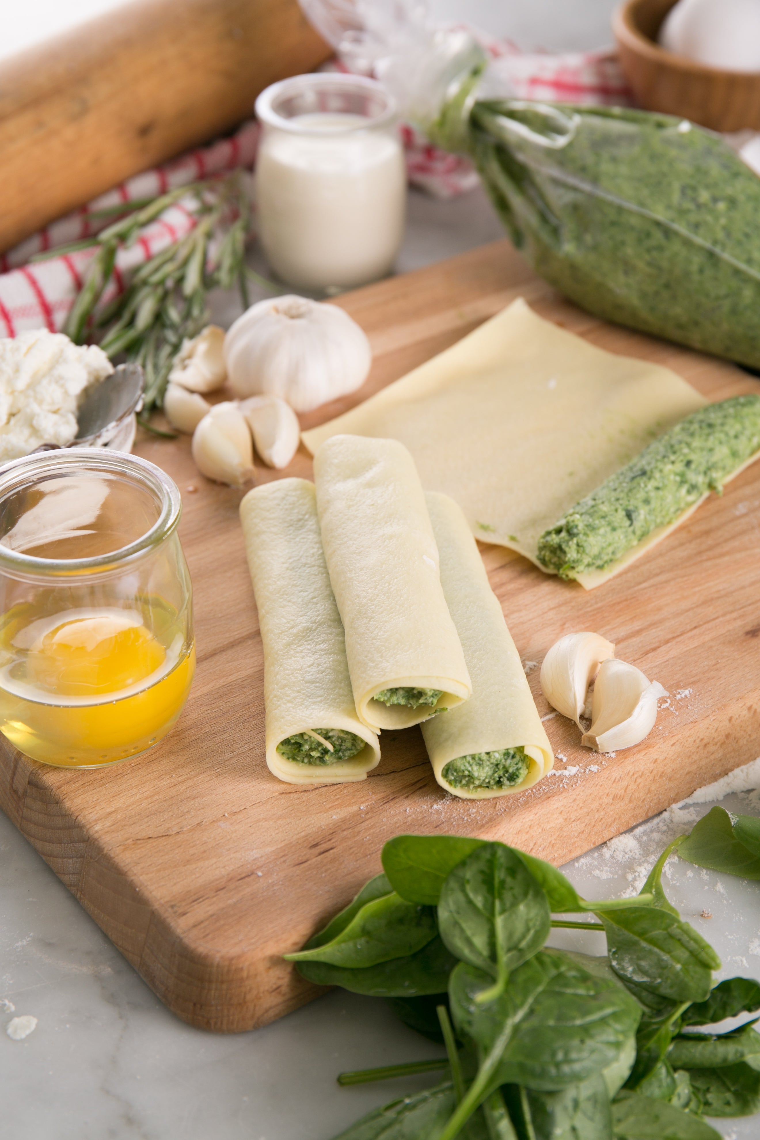 Spinach Ricotta Cannelloni Pasta