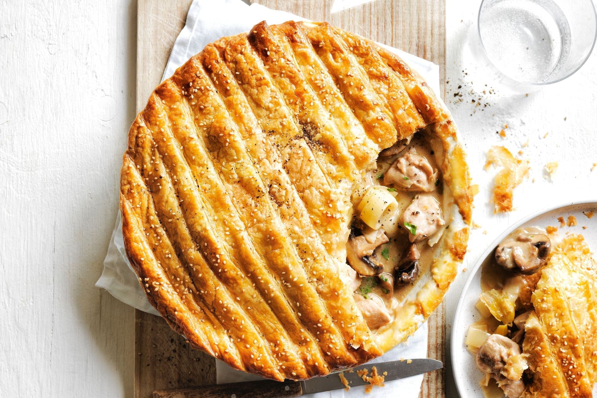 Chicken, Mushroom & Leek Pie