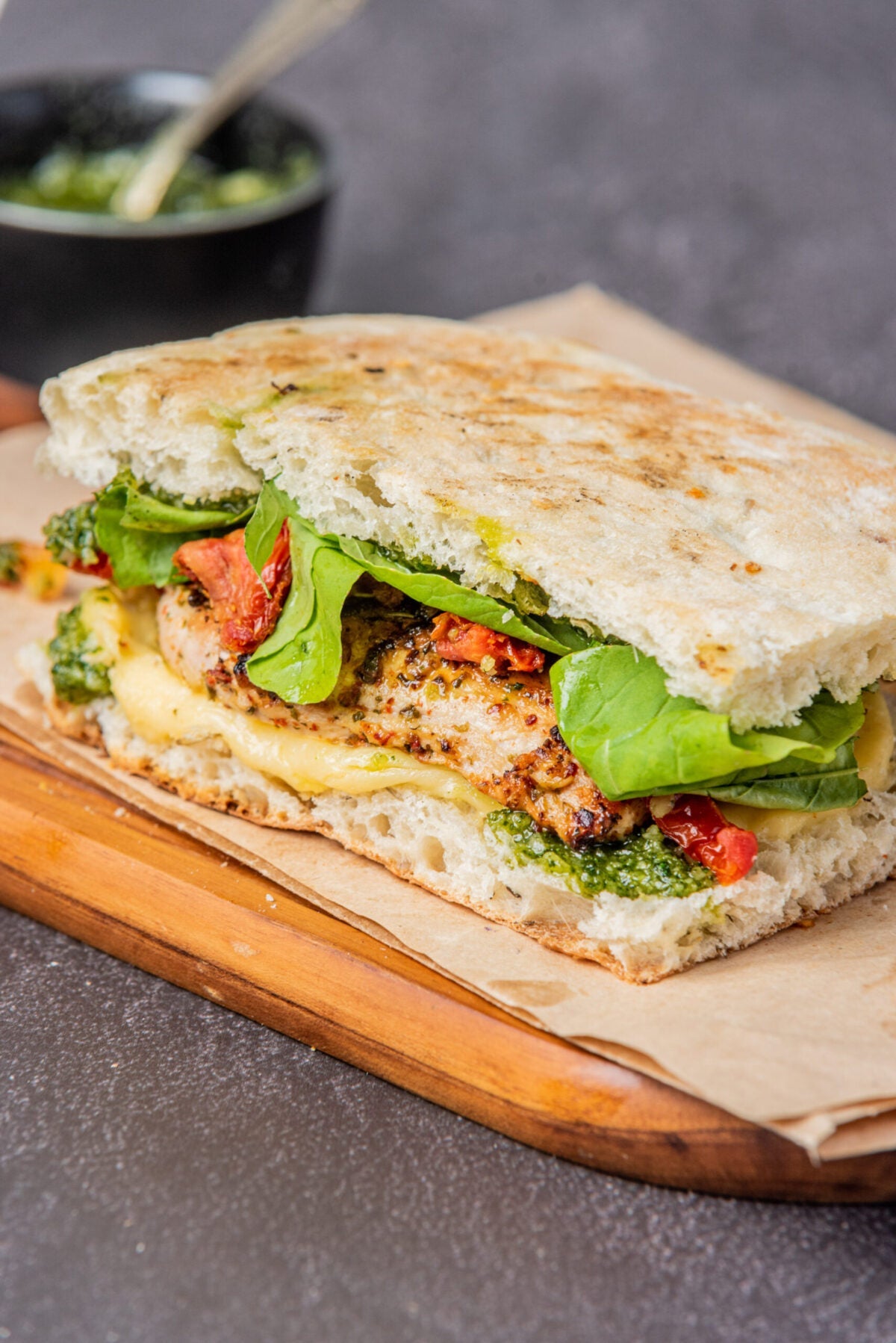 Pesto Chicken Foccasia 250G